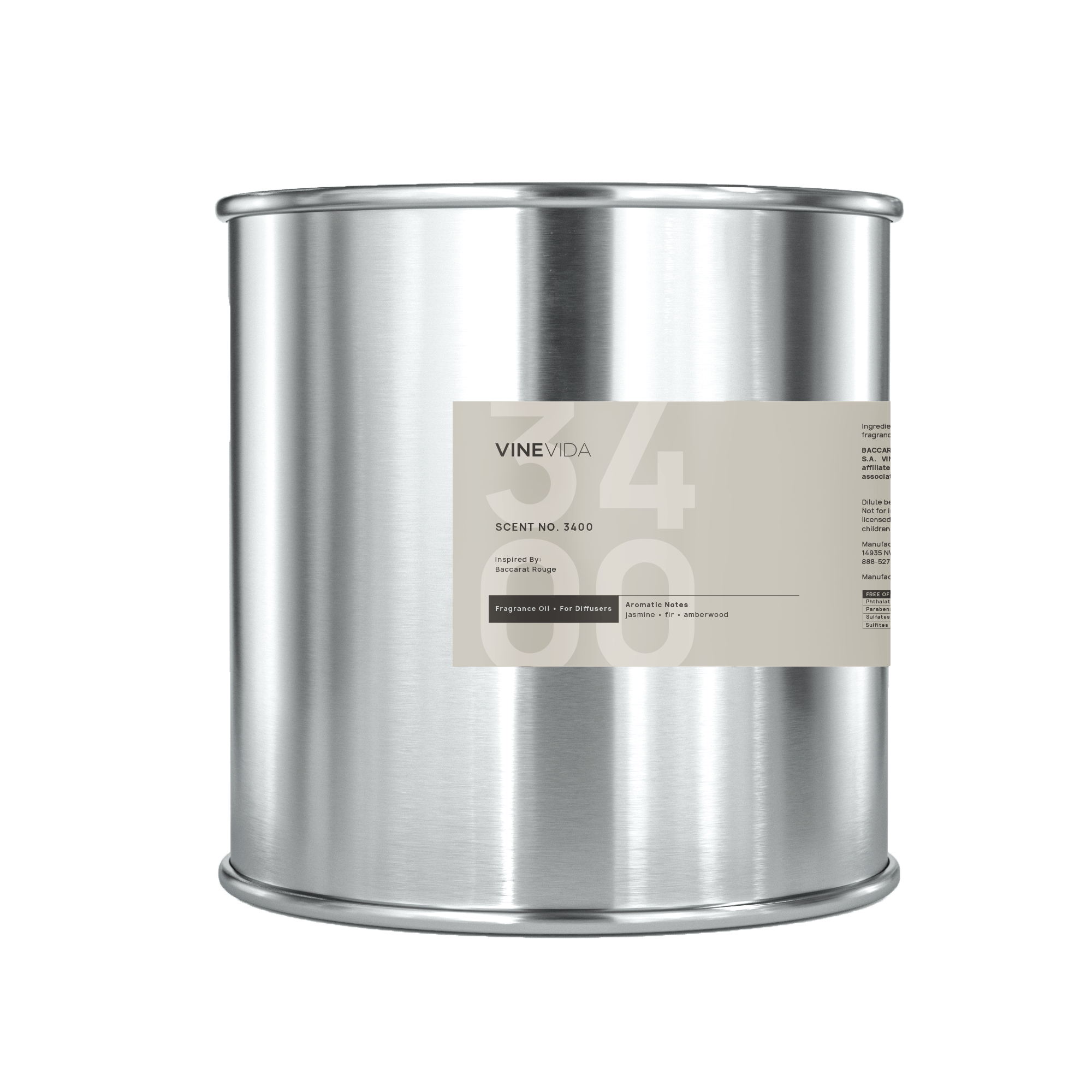 NO. 3400 Fragrance Oil for Cold Air Diffusers - Inspired by: Baccarat Rouge 540 by Maison Francis