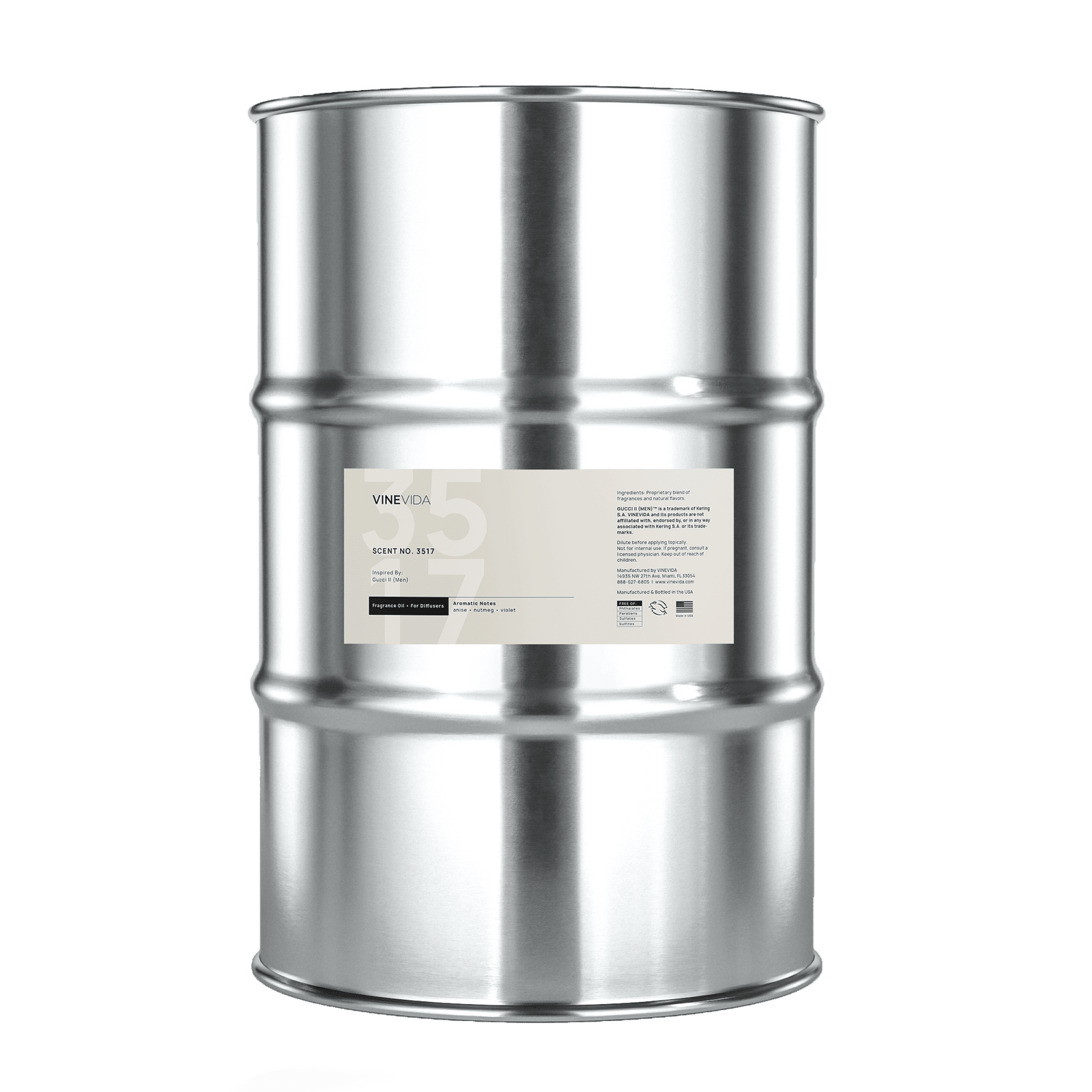 NO. 3517 Fragrance Oil for Cold Air Diffusers - Inspired by: Gucci II (Men) by Gucci - Drum