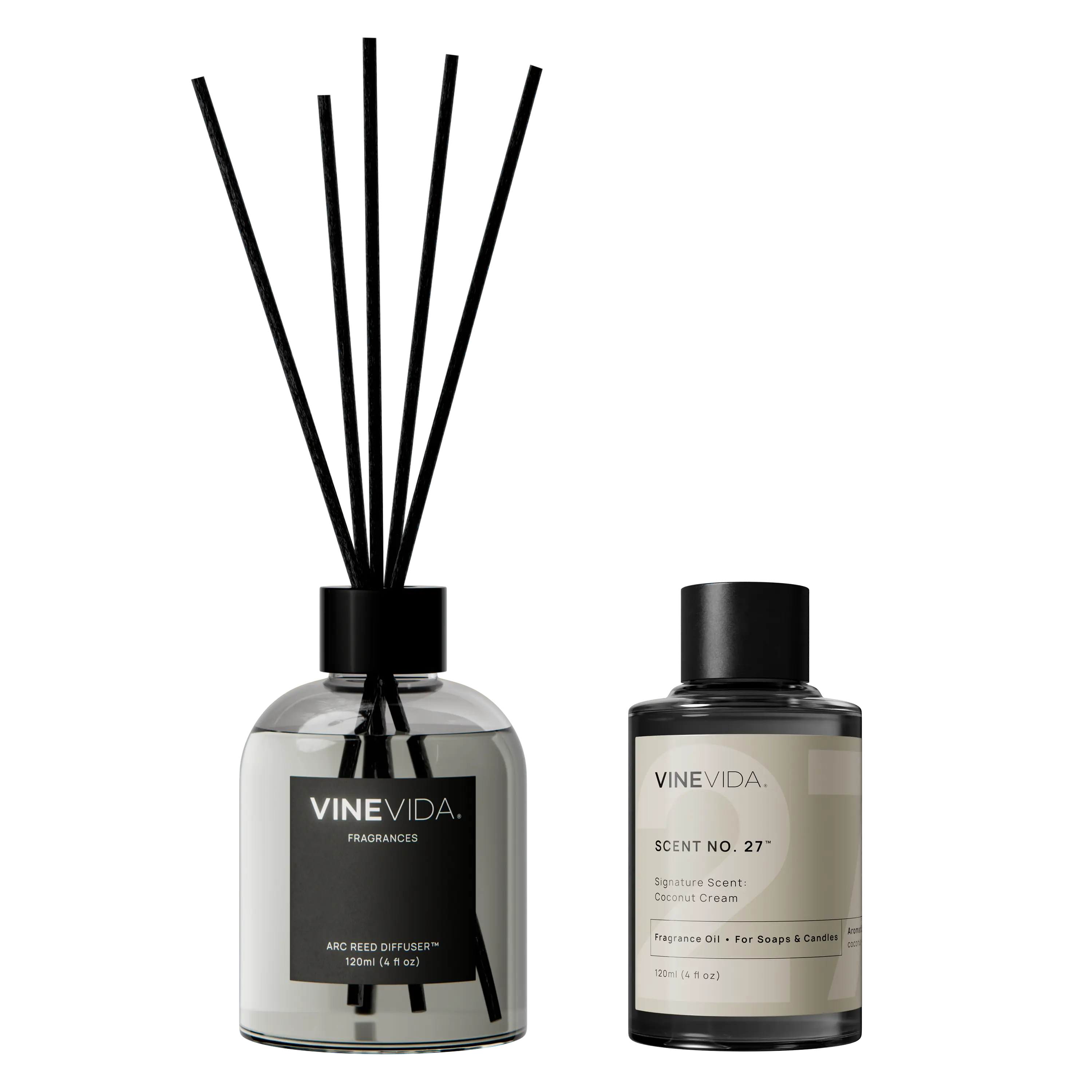 NO. 27 Reed Diffuser - Coconut Cream Arc Transparent 120 mL