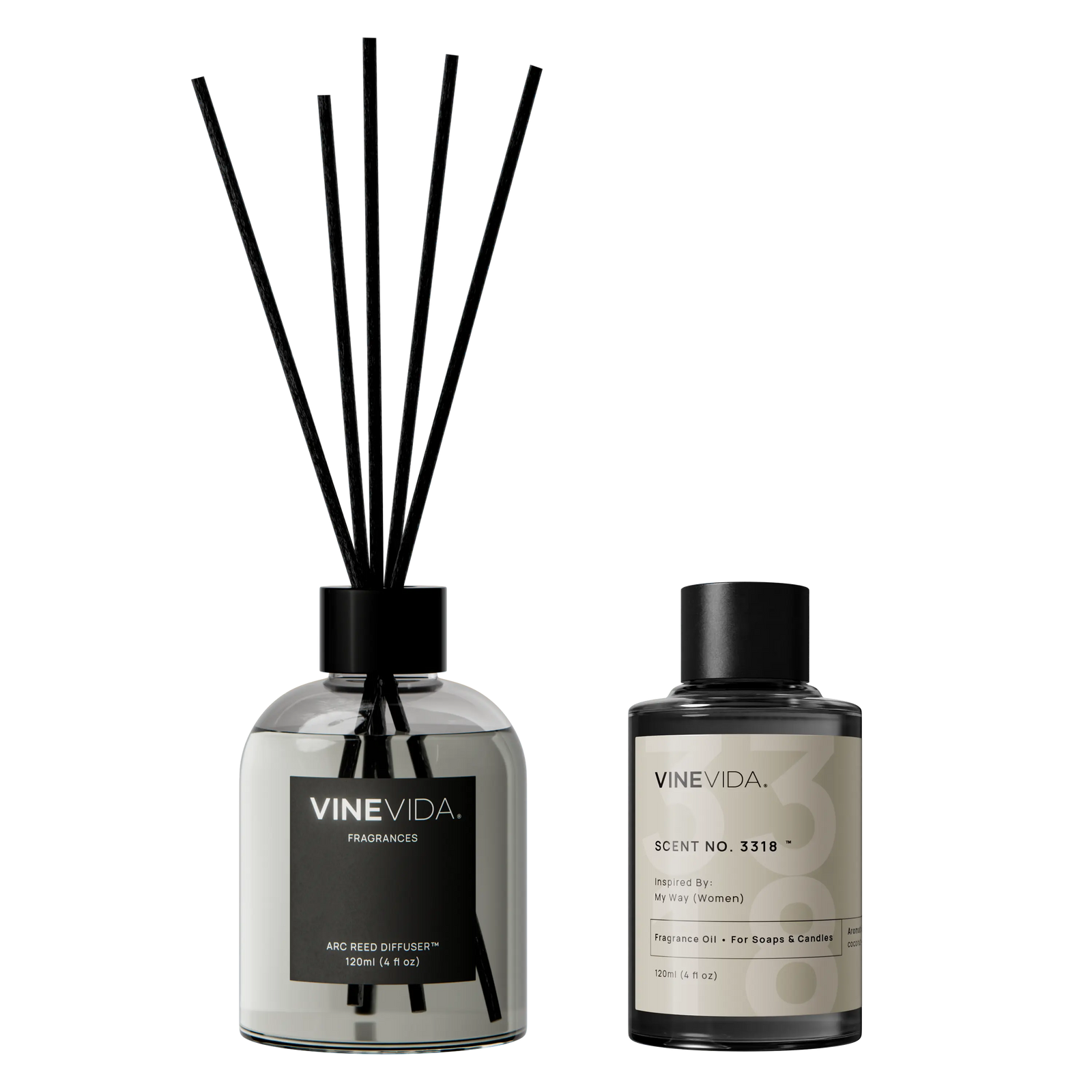 NO. 3318 Reed Diffuser - Inspired by: My Way (Women) by Giorgio Armani Arc Transparent 120 mL