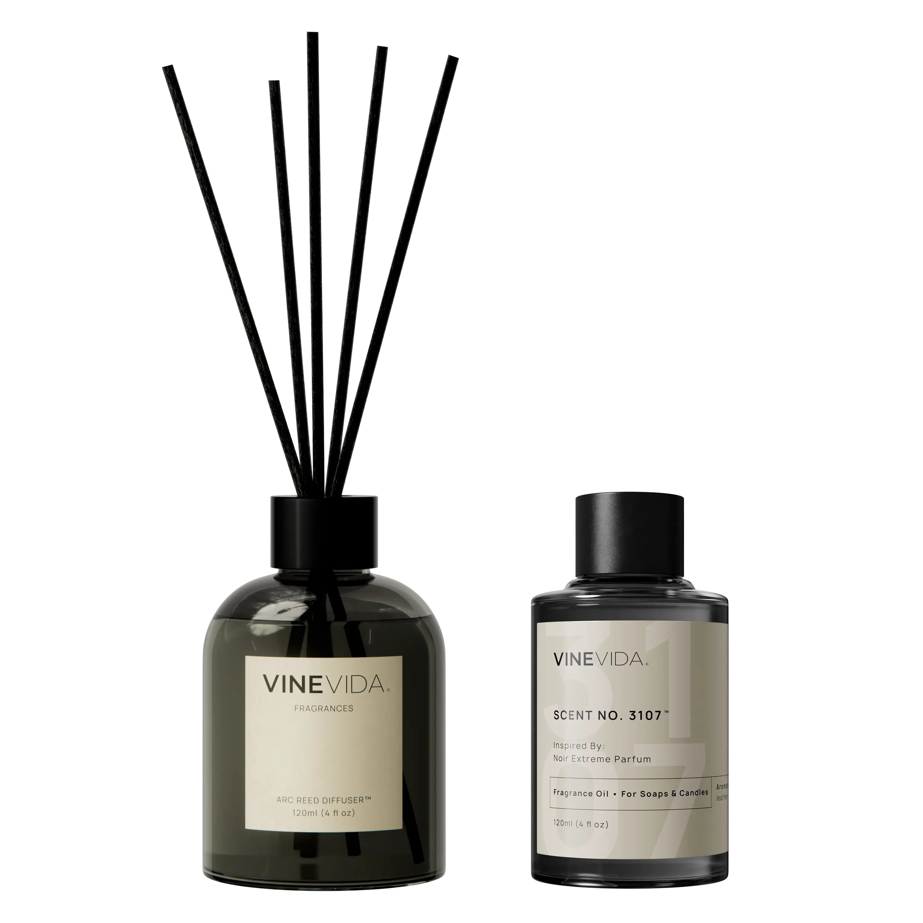 NO. 3107 Reed Diffuser - Inspired by: Noir Extreme Parfum by Tom Ford Arc Black 120 mL