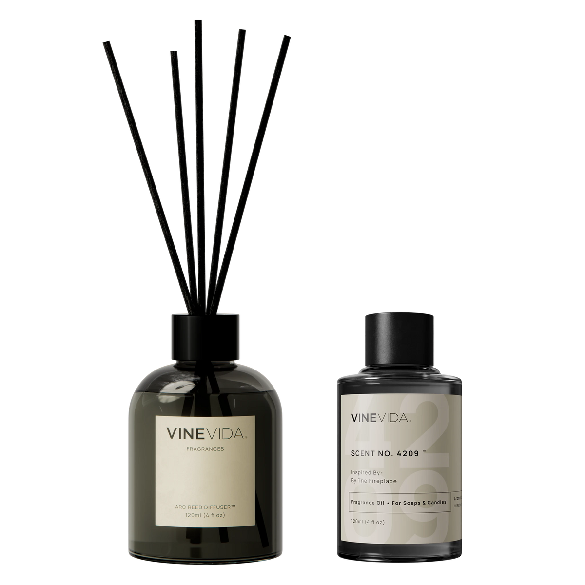 NO. 4209 Reed Diffuser - Inspired by: By The Fireplace by Maison Margiela - Arc / Black / 120 mL