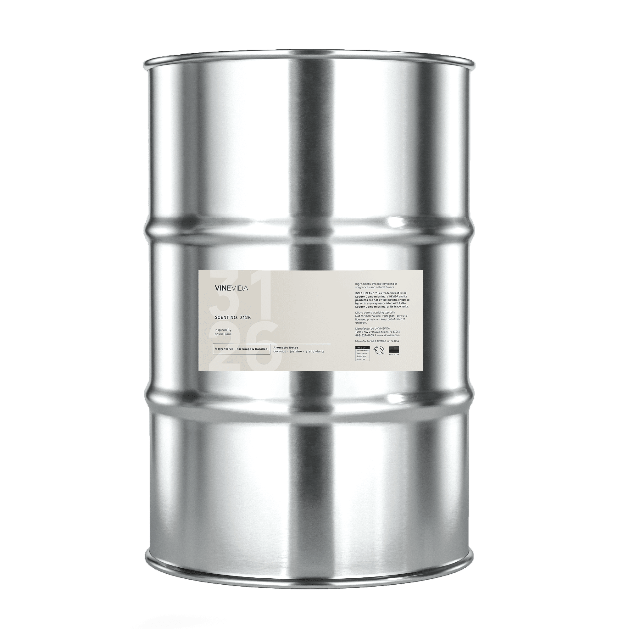 NO. 3126 Fragrance Oil for Soaps & Candles - Inspired by: Soleil Blanc by Tom Ford - Drum