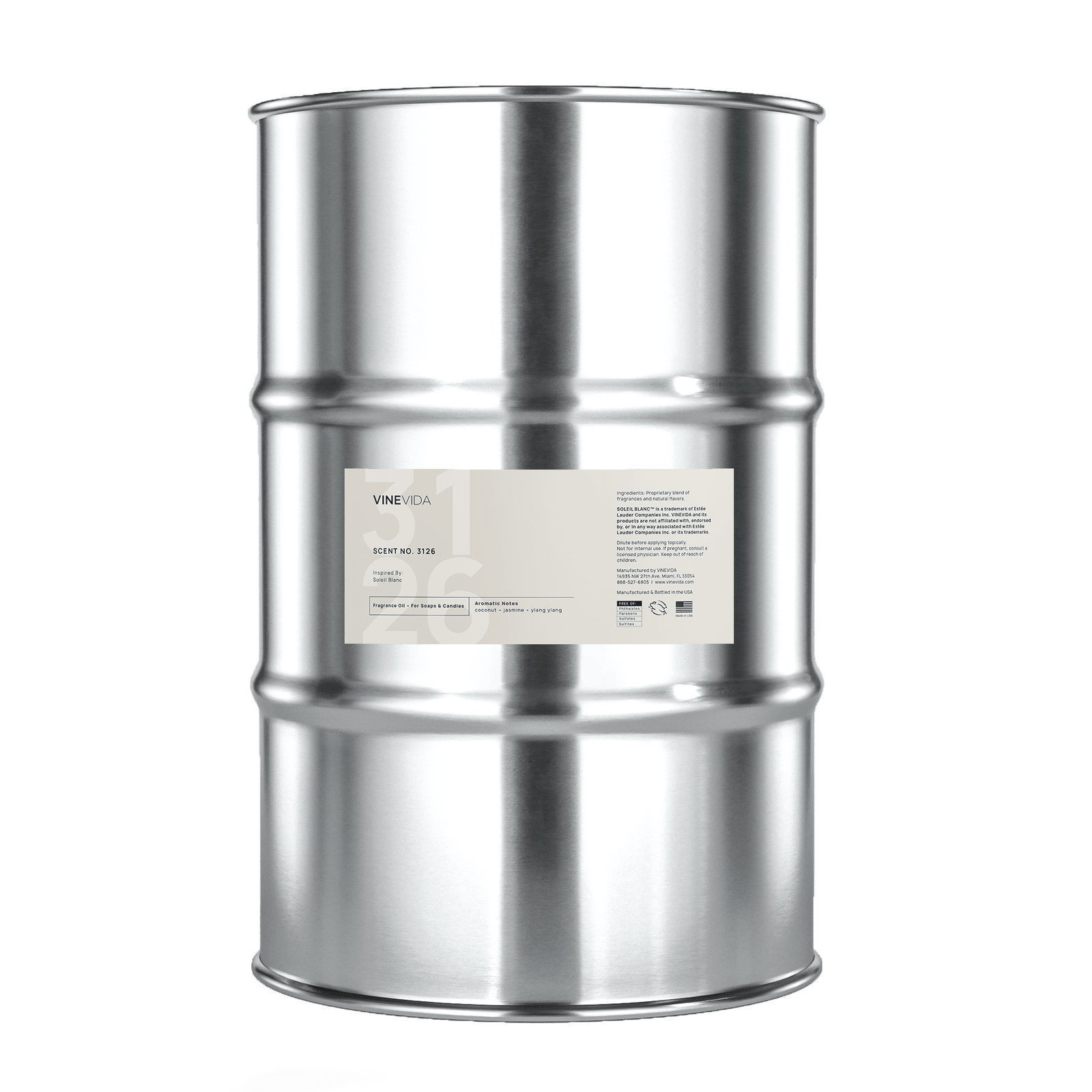 NO. 3126 Fragrance Oil for Soaps & Candles - Inspired by: Soleil Blanc by Tom Ford - Drum