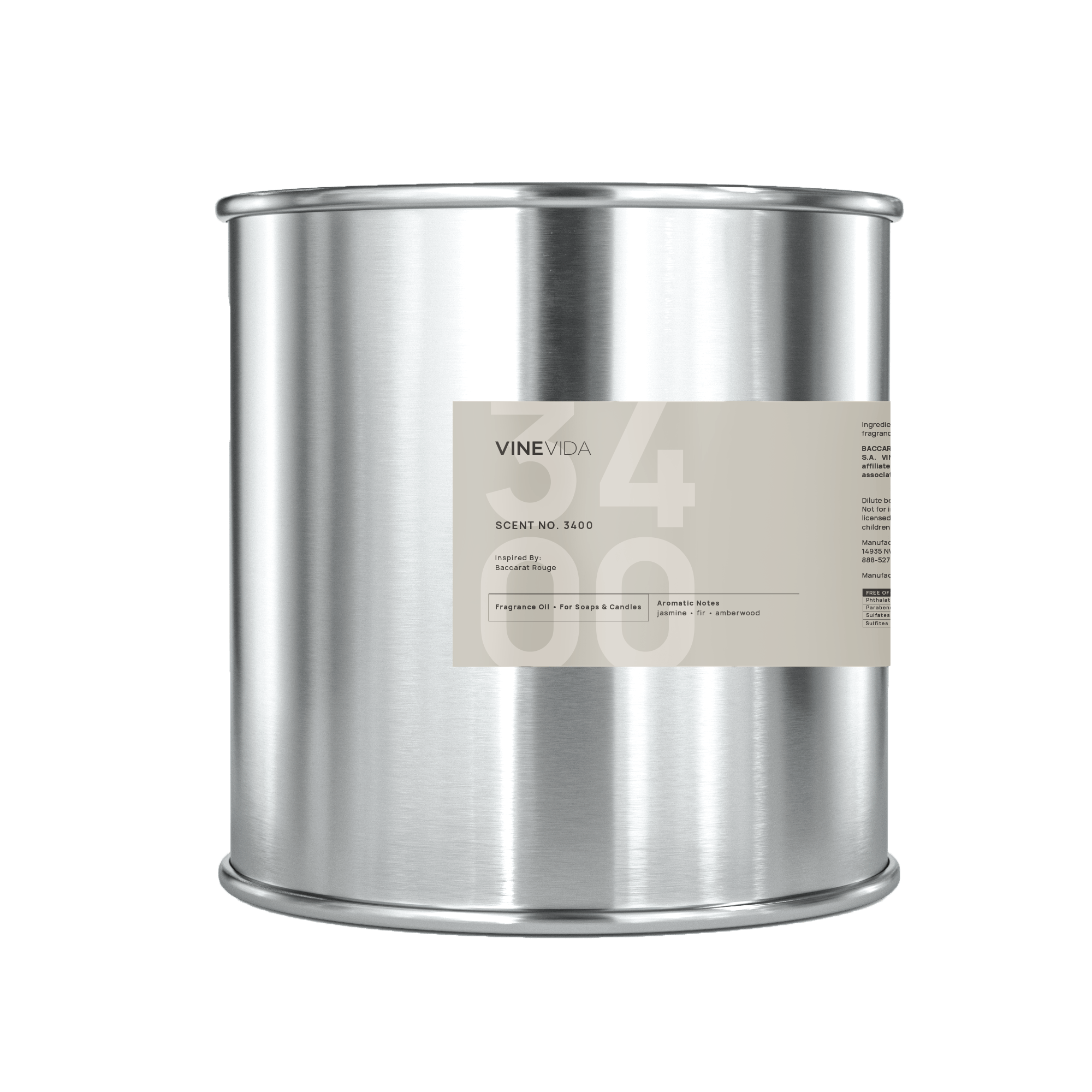 NO. 3400 Fragrance Oil for Soaps & Candles - Inspired by: Baccarat Rouge 540 by Maison Francis