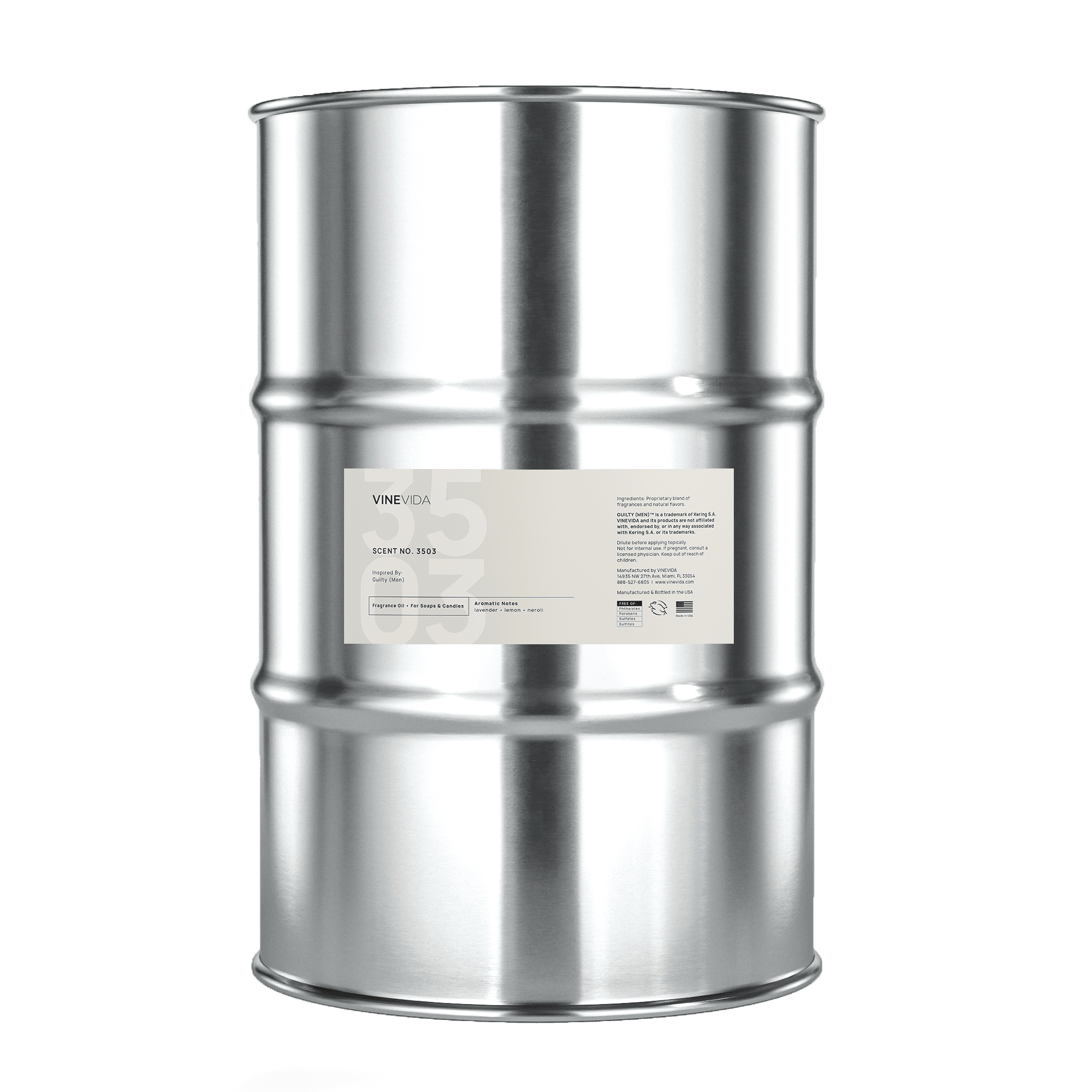 NO. 3503 Fragrance Oil for Soaps & Candles - Inspired by: Guilty (Men) by Gucci - Drum