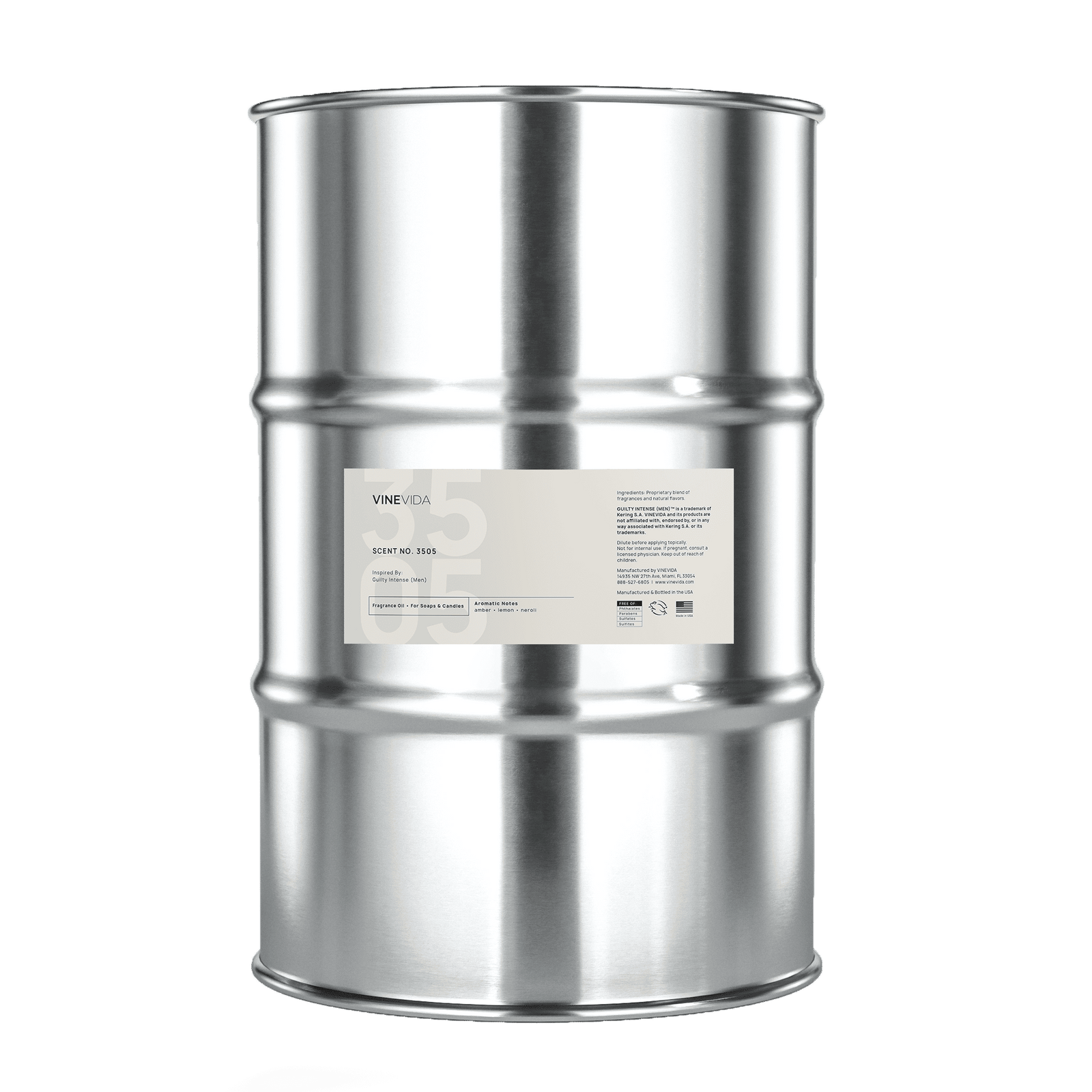 NO. 3505 Fragrance Oil for Soaps & Candles - Inspired by: Guilty Intense (Men) by Gucci - Drum