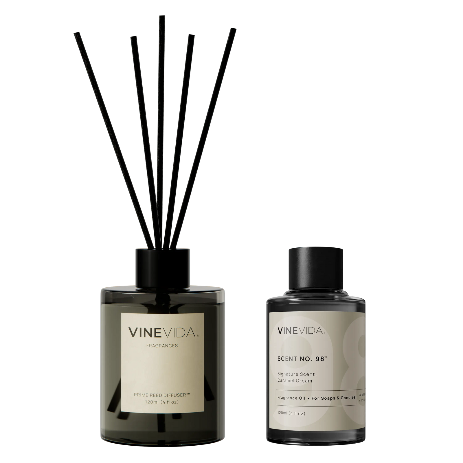 NO. 98 Reed Diffuser - Caramel Cream Prime Black 120 mL