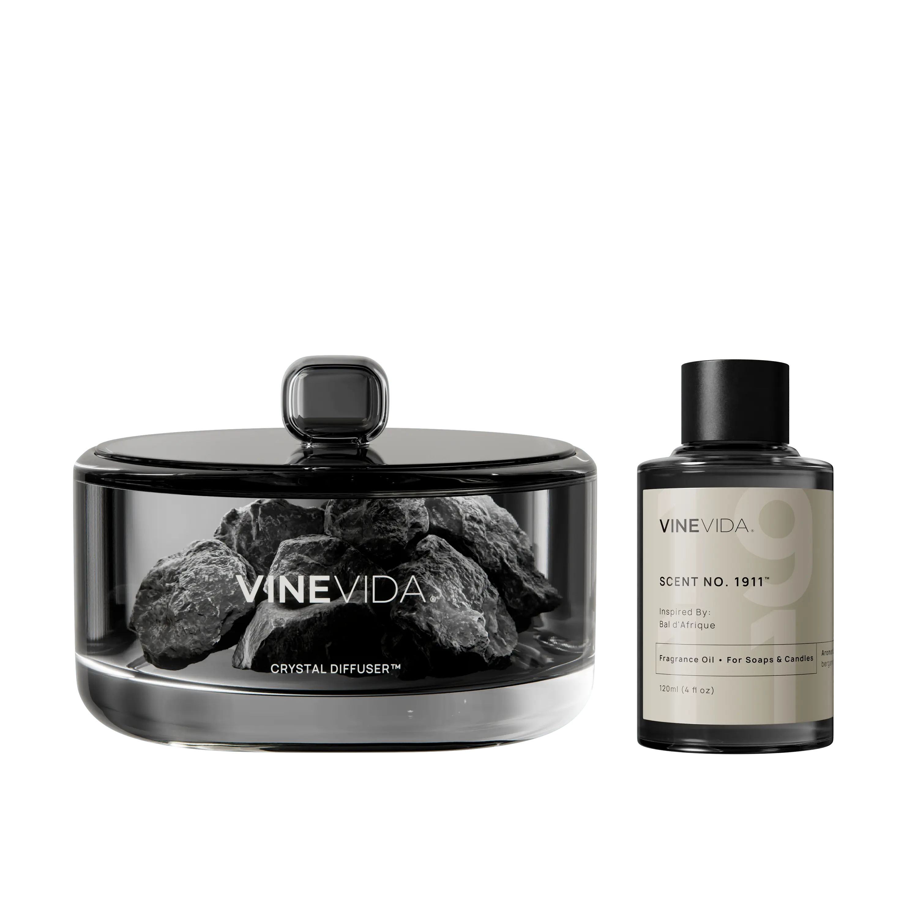 NO. 1911 Stone Diffuser - Inspired by: Bal D'Afrique by Byredo Black 120 mL