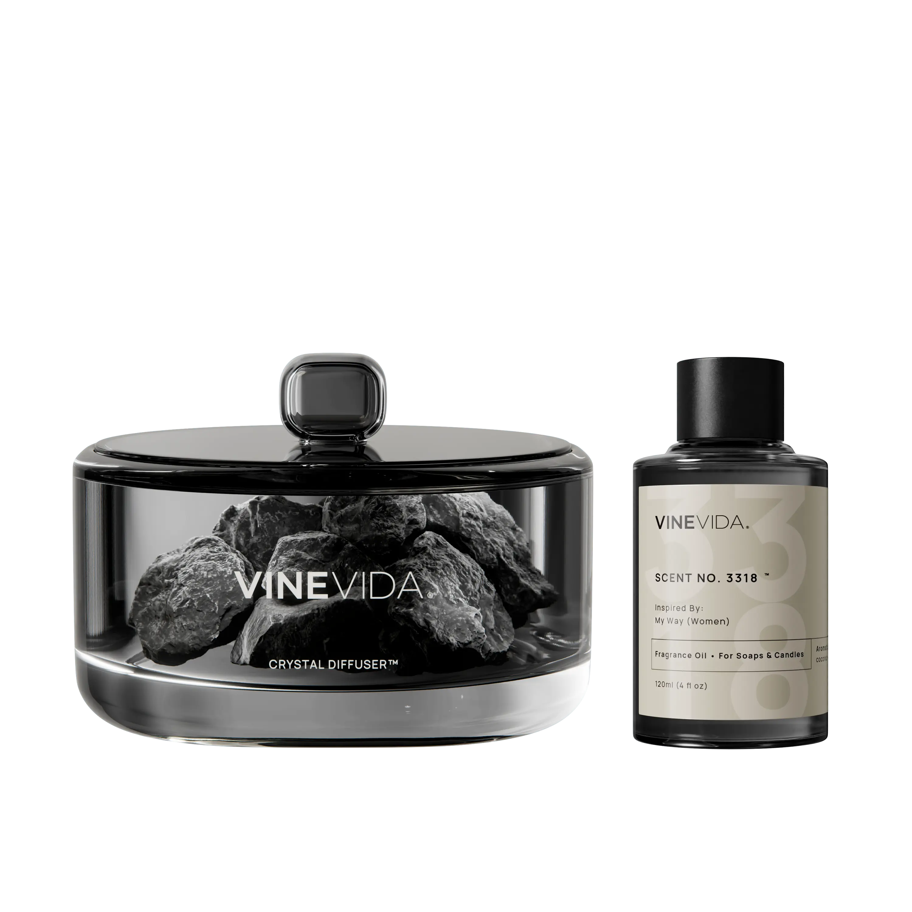 NO. 3318 Stone Diffuser - Inspired by: My Way (Women) by Giorgio Armani Black 120 mL