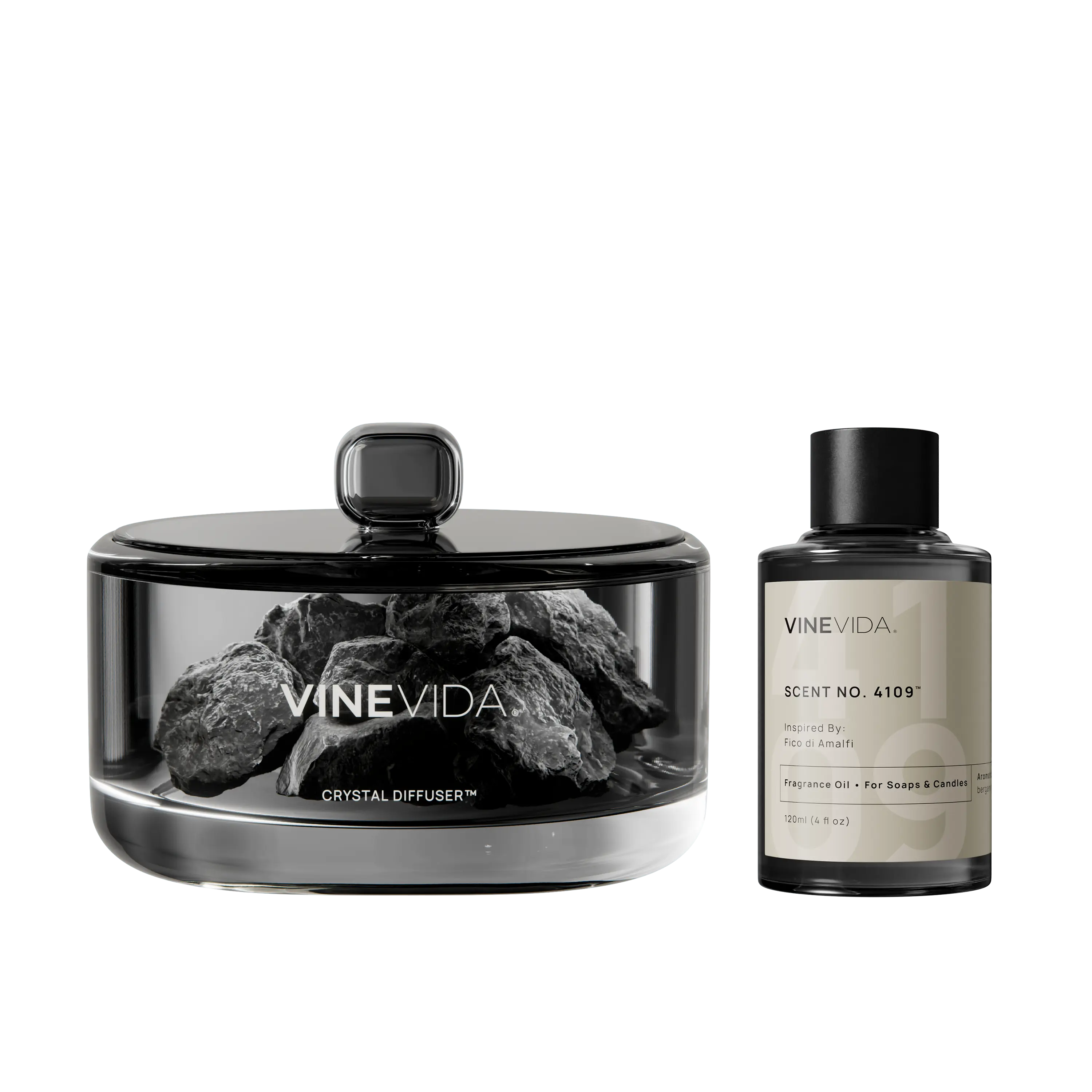 NO. 4109 Stone Diffuser - Inspired by: Fico di Amalfi by Acqua di Parma Black 120 mL