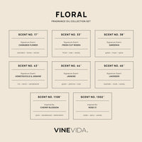 Floral Diffuser Fragrance Oil Set - Product information card