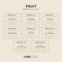 Fruit Diffuser Fragrance Oil Set - Product information card