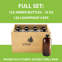 amber glass bottles