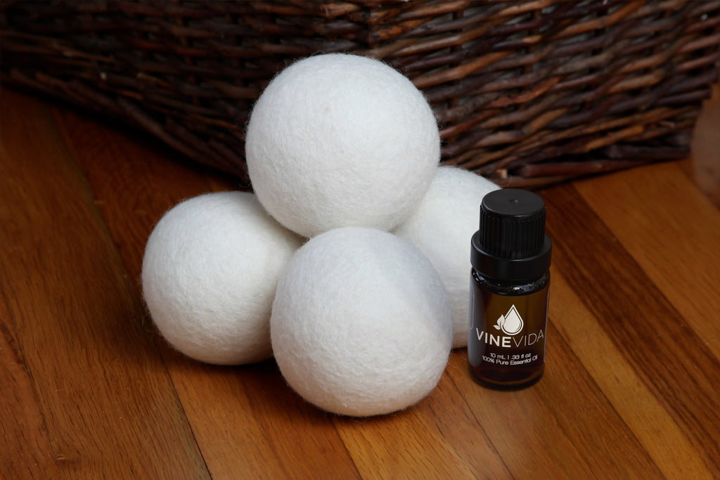 Wool Dryer Balls & Lavender Essential Oil Set
