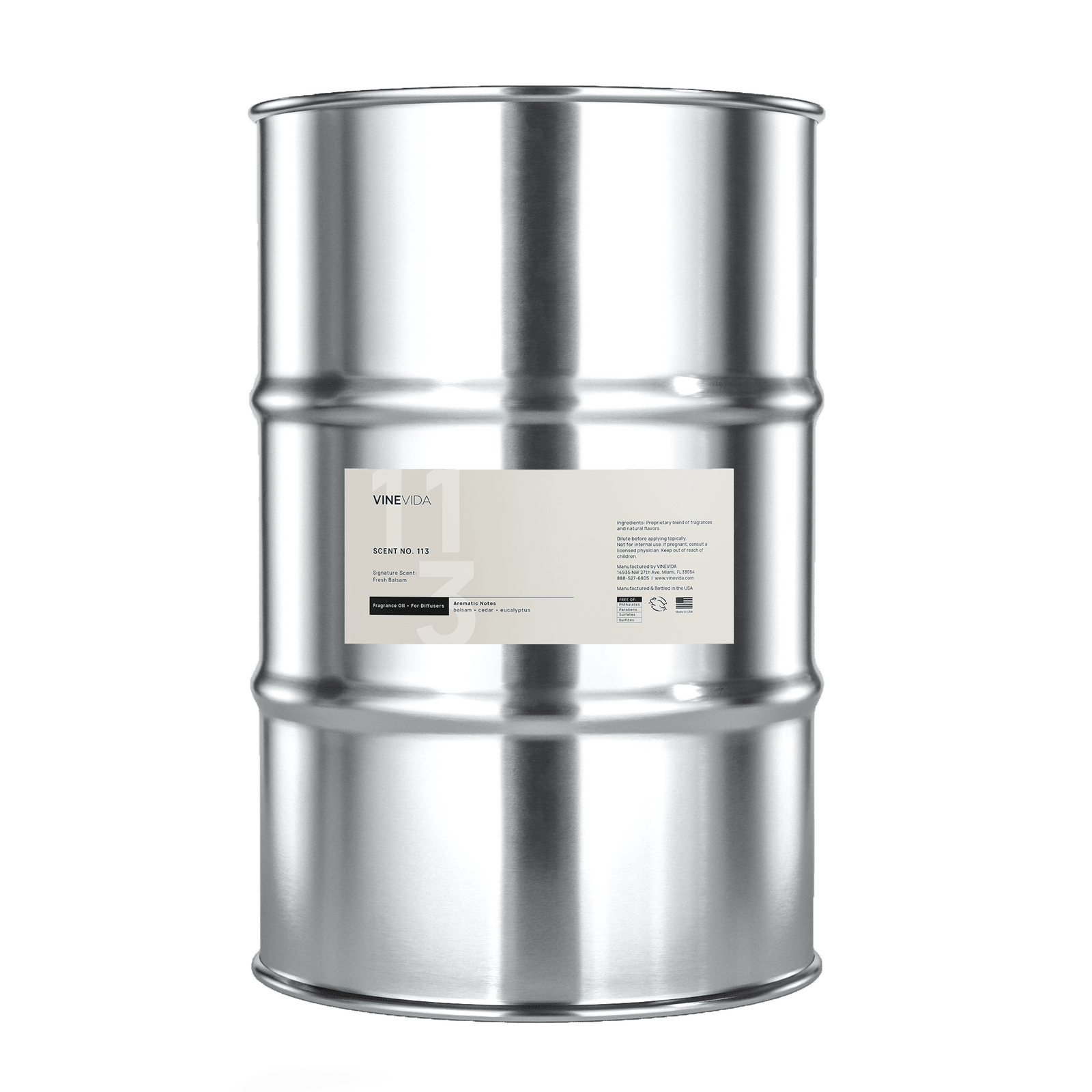 NO. 113 Fragrance Oil for Cold Air Diffusers - Fresh Balsam - Drum