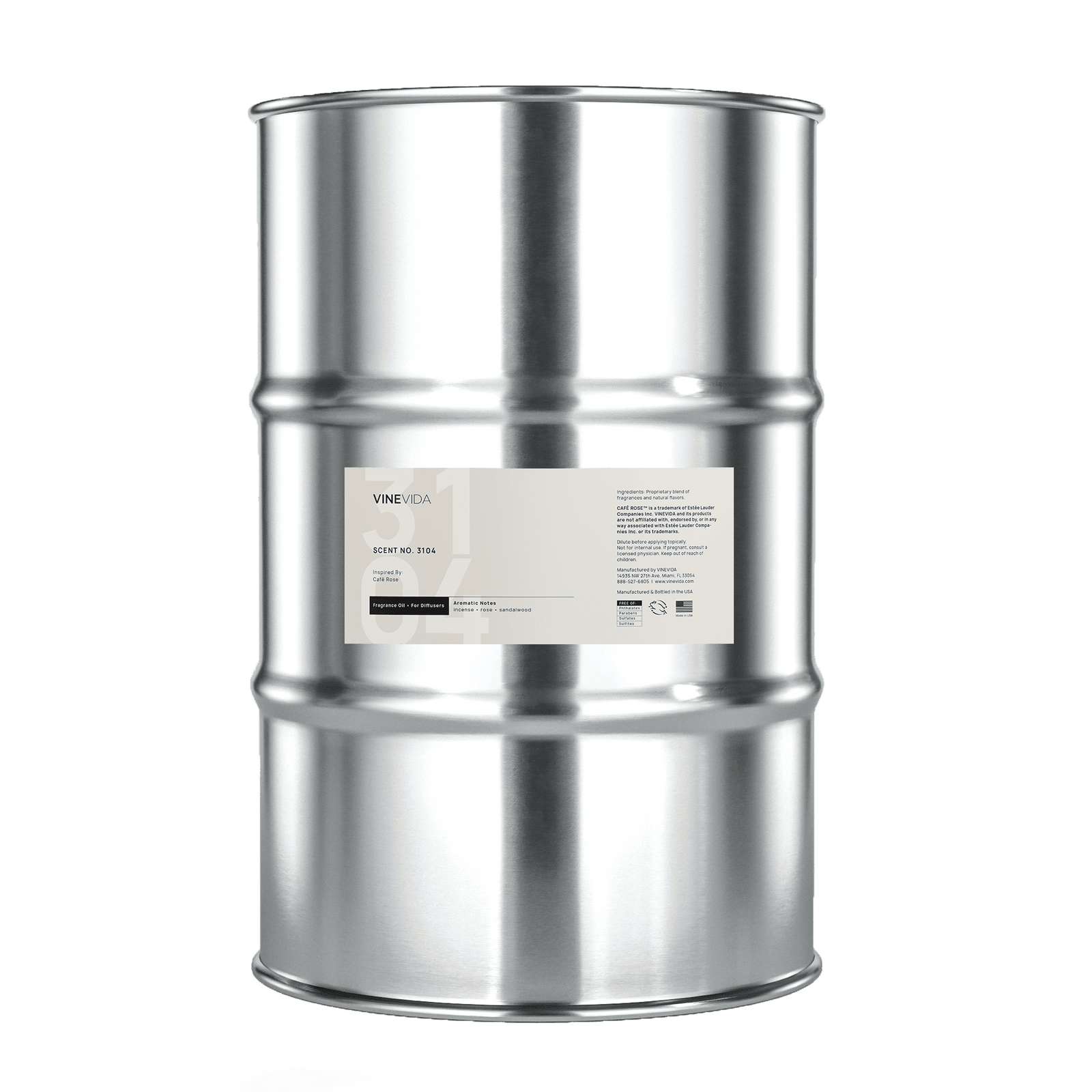 NO. 3104 Fragrance Oil for Cold Air Diffusers - Inspired by: Café Rose by Tom Ford - Drum