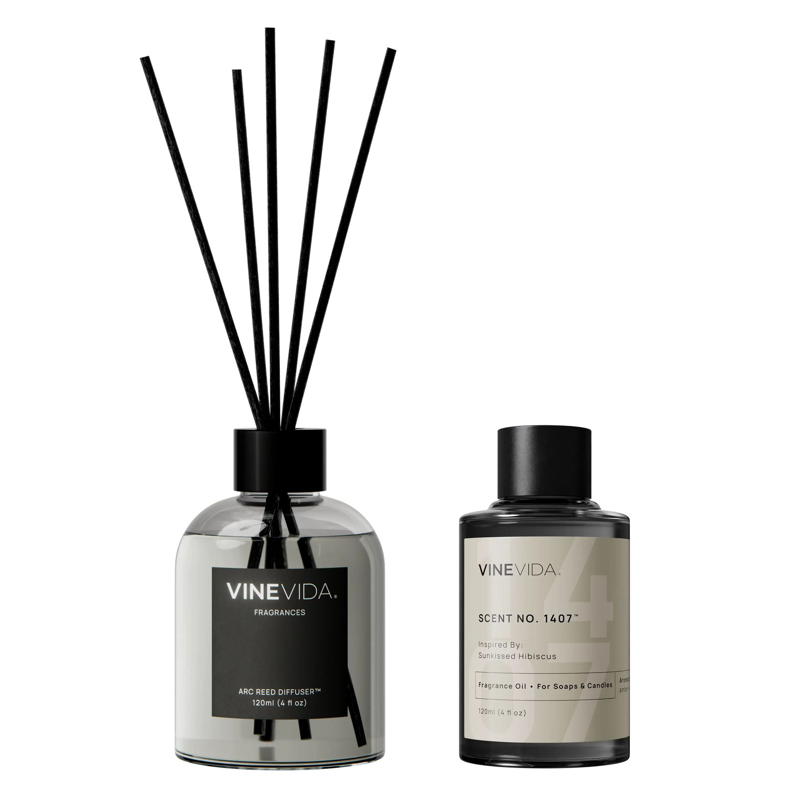NO. 1407 Reed Diffuser - Inspired by: Sunkissed Hibiscus by Nest Arc Transparent 120 mL