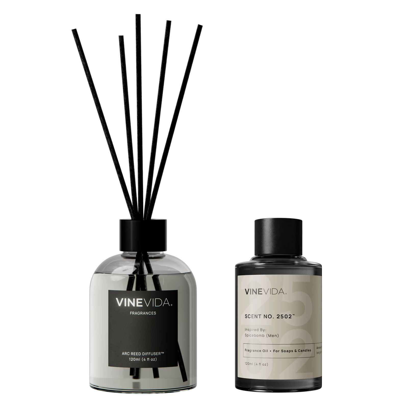NO. 2502 Reed Diffuser - Inspired by: Spicebomb (Men) by Viktor & Rolf - Arc / Transparent / 120 mL