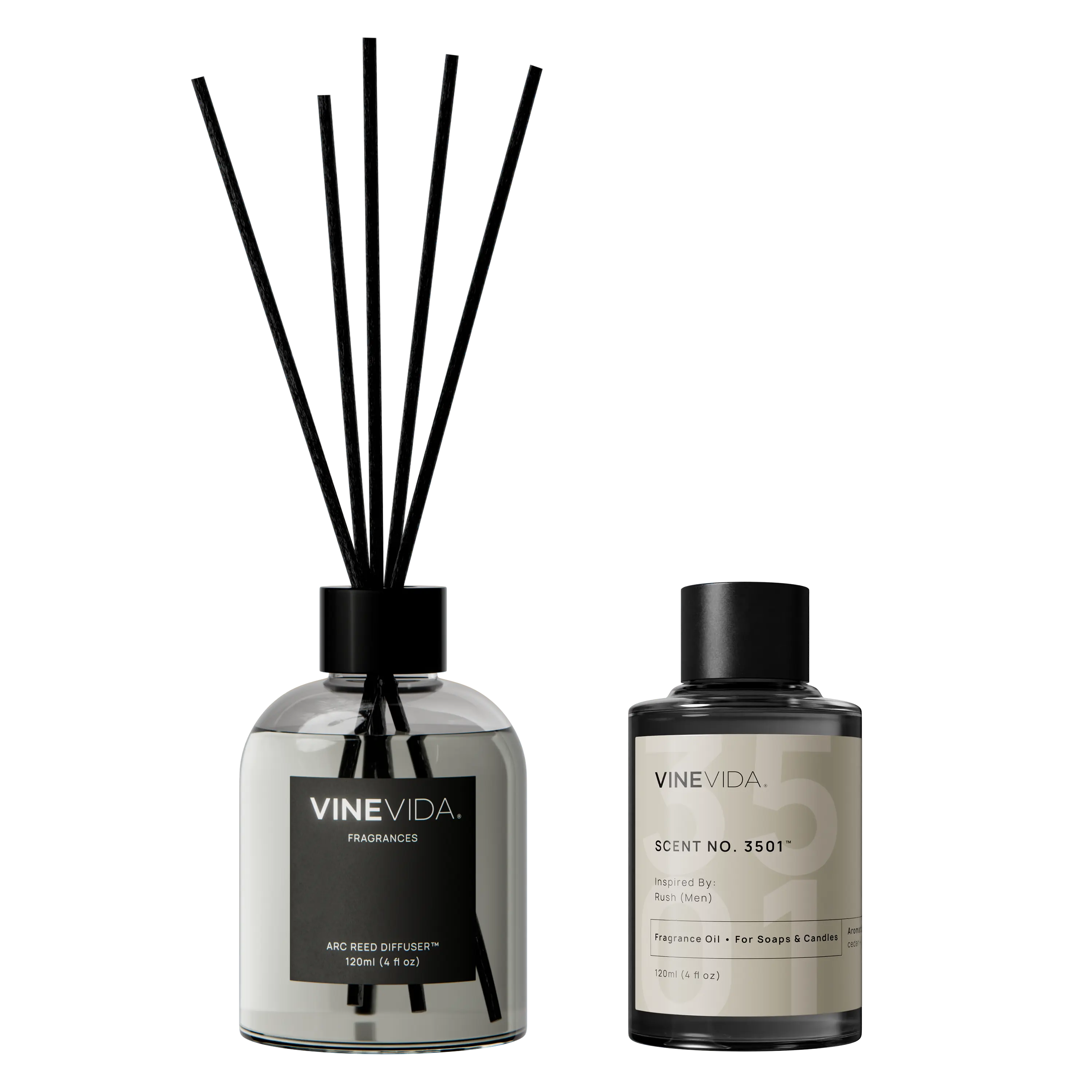NO. 3501 Reed Diffuser - Inspired by: Rush (Men) by Gucci Arc Transparent 120 mL