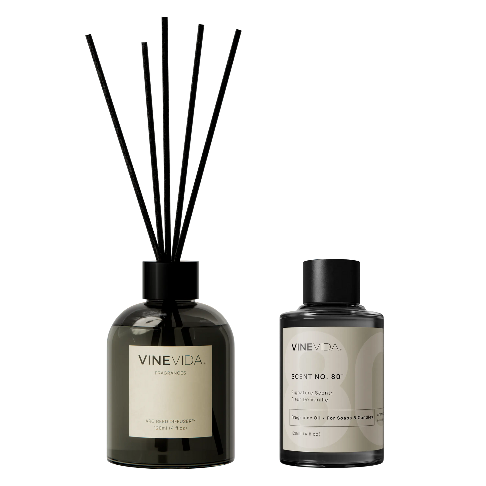 NO. 80 Reed Diffuser - Fleur De Vanille Arc Black 120 mL