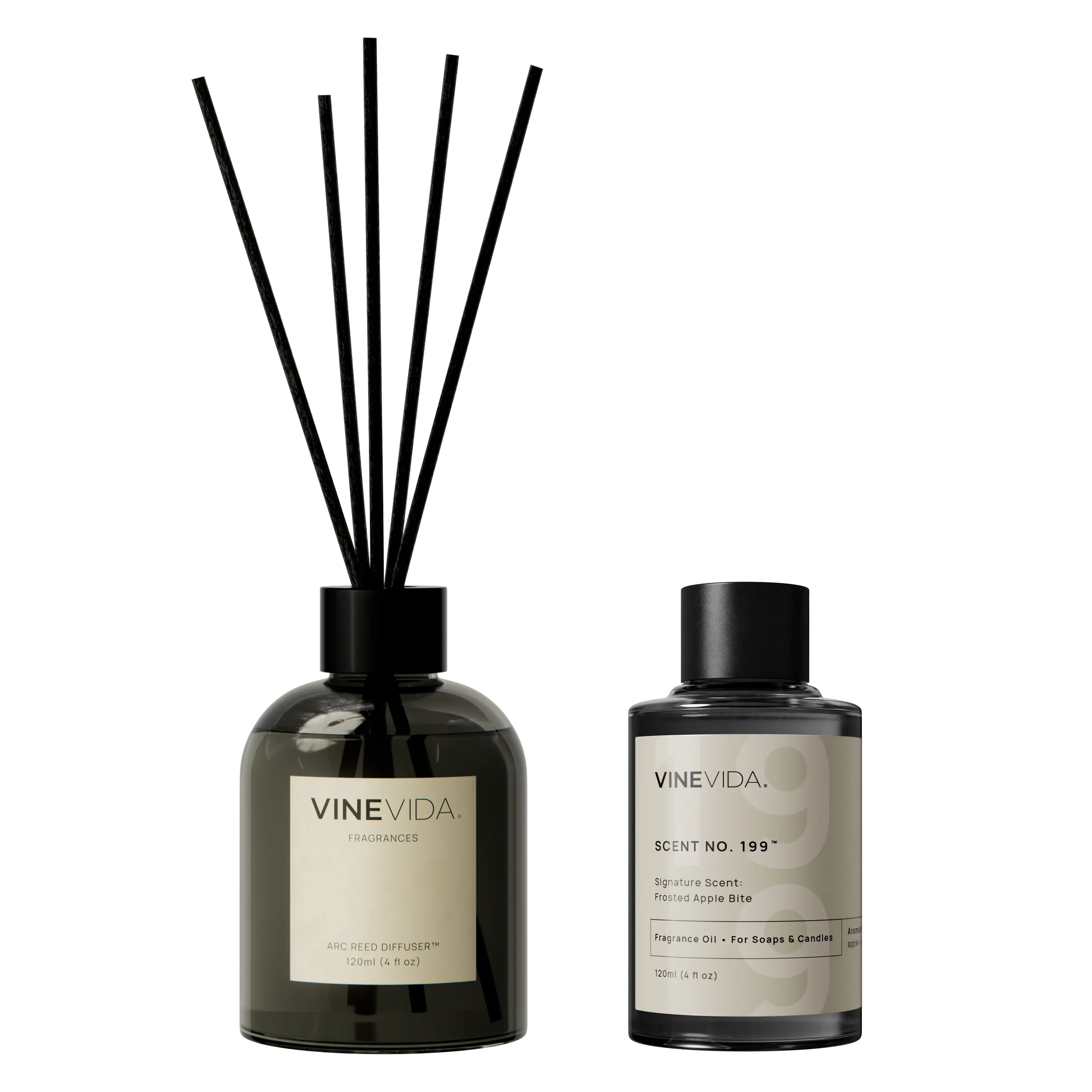 NO. 199 Reed Diffuser - Frosted Apple Bite Arc Black 120 mL