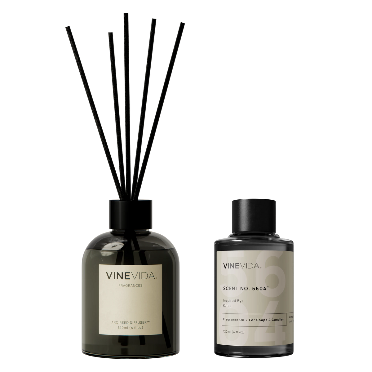 NO. 5604 Reed Diffuser - Inspired by: Karst by Aesop - Arc / Black / 120 mL