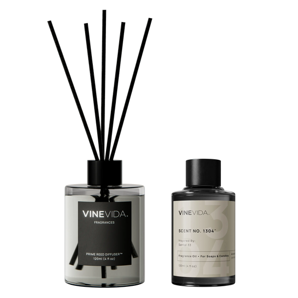 NO. 1304 Reed Diffuser - Inspired by: Santal 33 by Le Labo Prime Transparent 120 mL