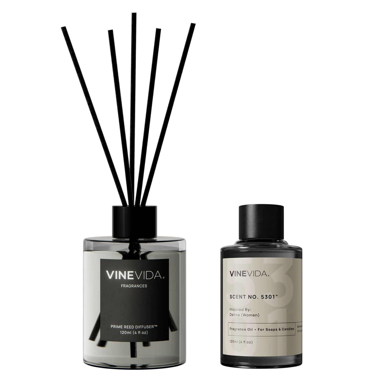 NO. 5301 Reed Diffuser - Inspired by: Delina (Women) by Parfums de Marly Prime Transparent 120 mL