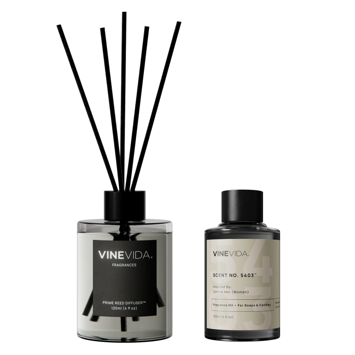 NO. 5403 Reed Diffuser - Inspired by: Contre Moi (Women) by Louis Vuitton - Prime / Transparent / 120 mL