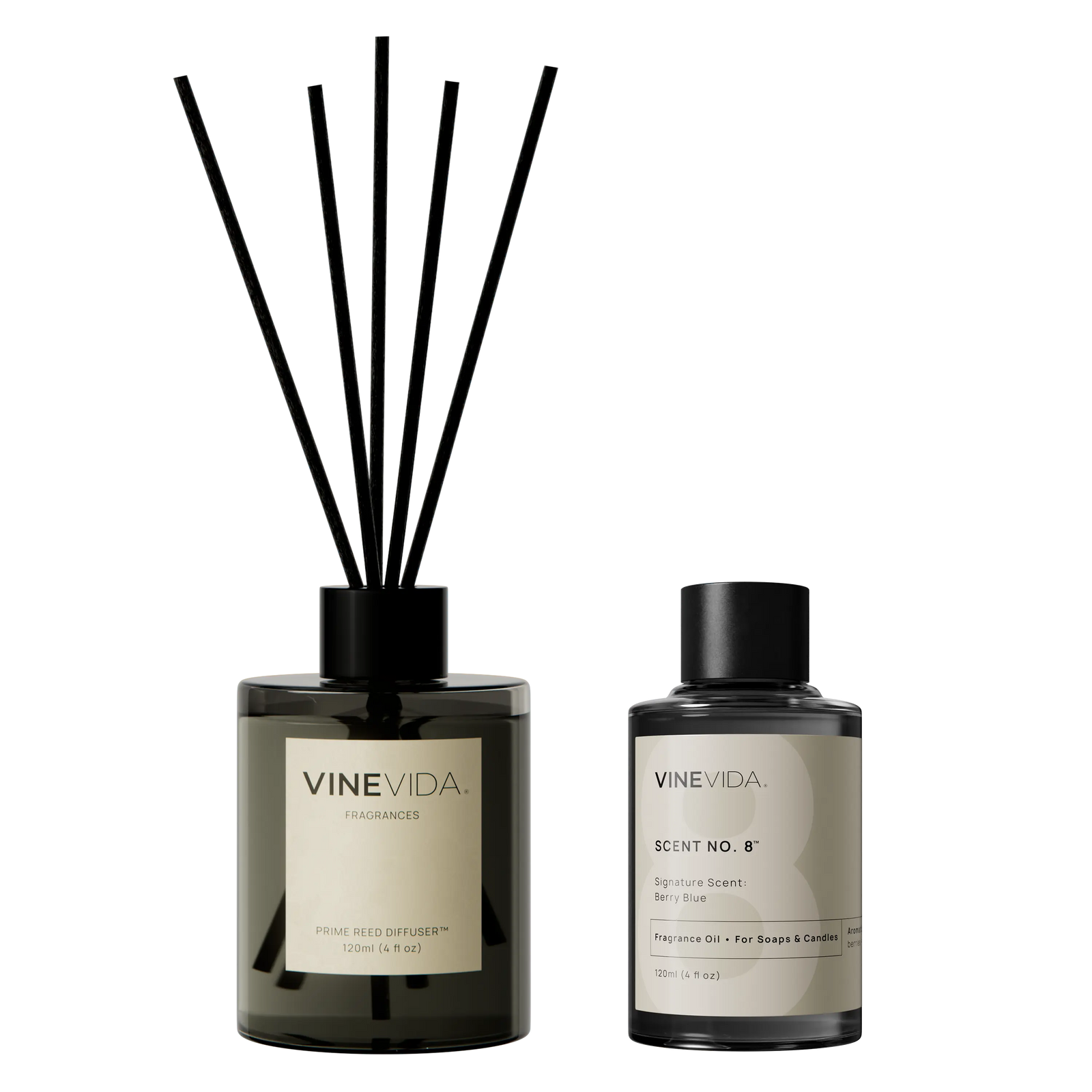 NO. 8 Reed Diffuser - Berry Blue Prime Black 120 mL