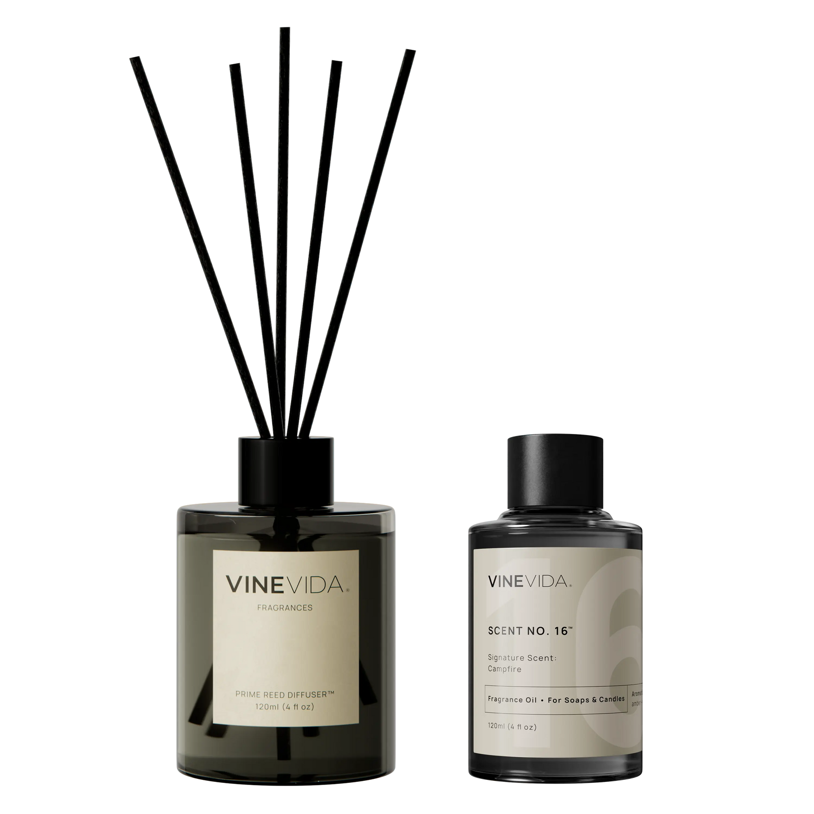 NO. 16 Reed Diffuser - Campfire Prime Black 120 mL