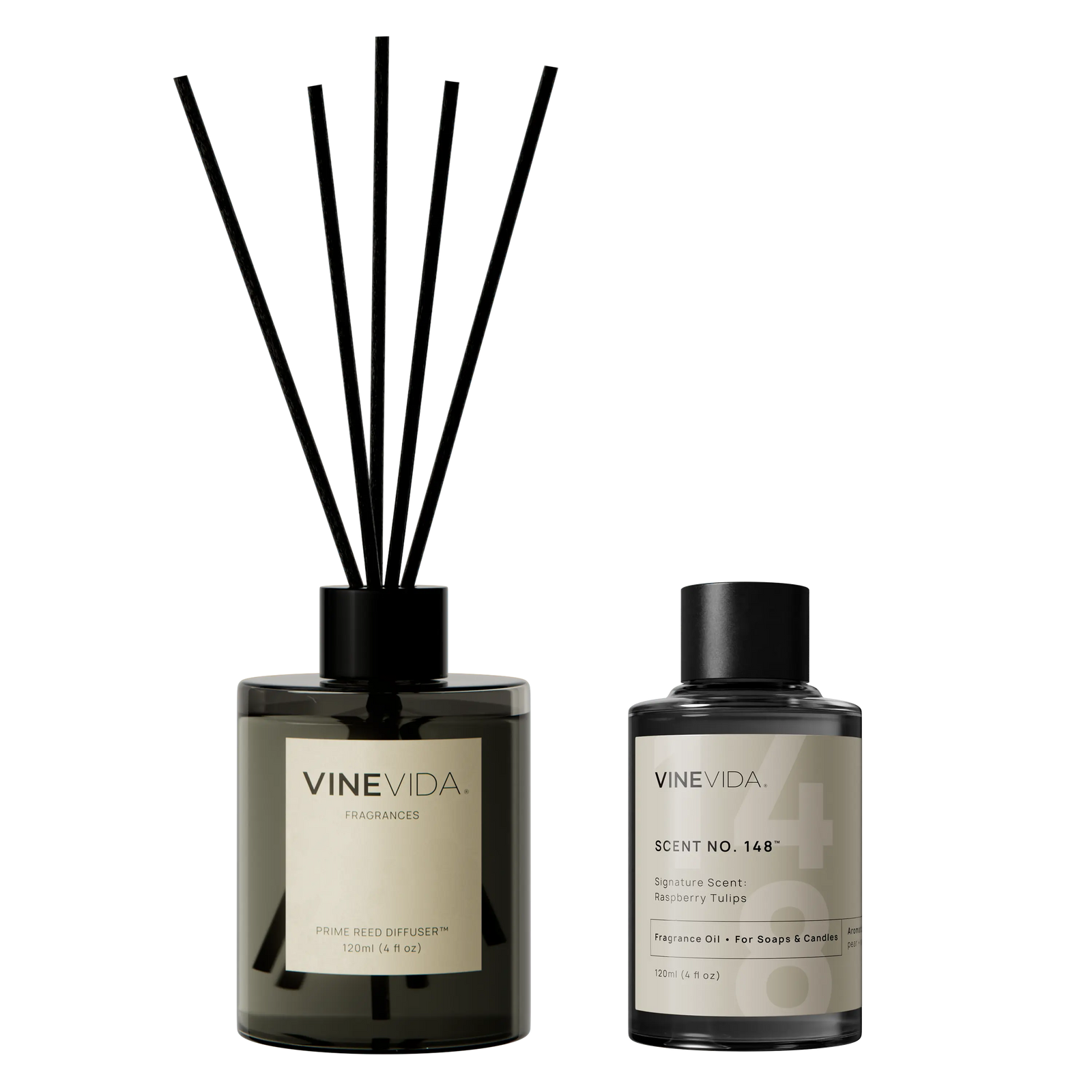 NO. 148 Reed Diffuser - Raspberry Tulips Prime Black 120 mL
