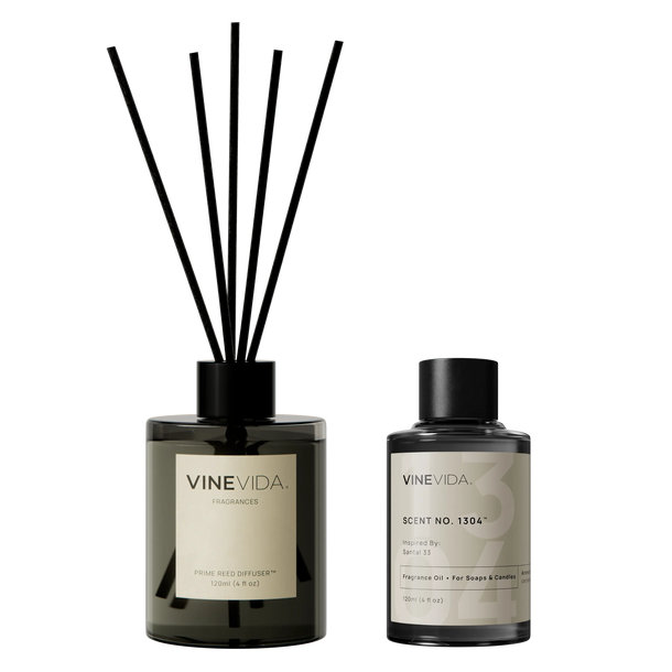 NO. 1304 Reed Diffuser - Inspired by: Santal 33 by Le Labo Prime Black 120 mL