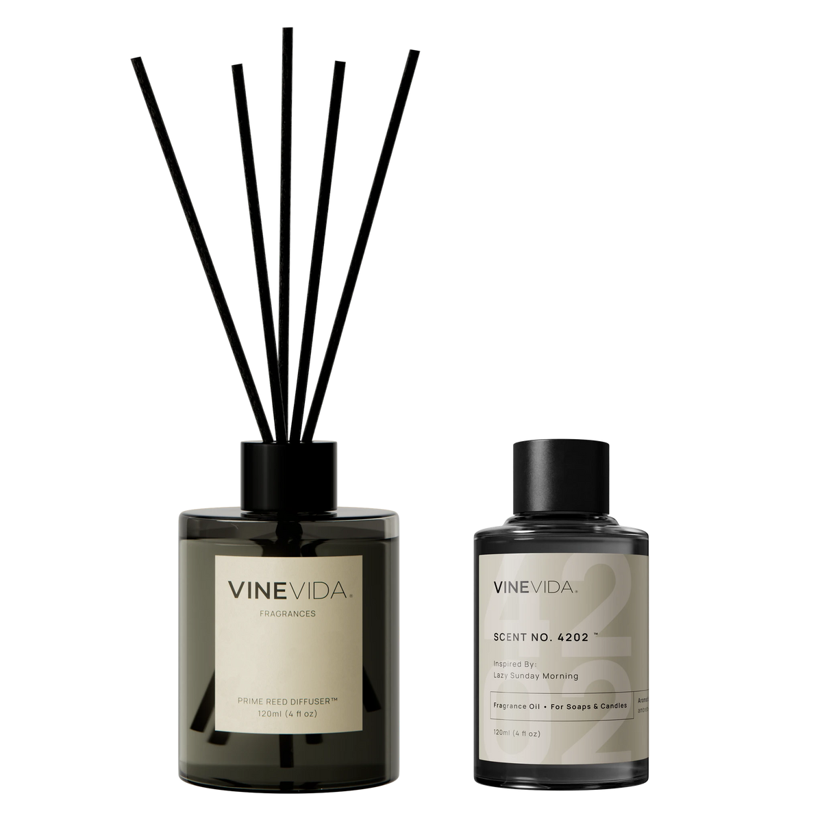 NO. 4202 Reed Diffuser - Inspired by: Lazy Sunday Morning by Maison Margiela - Prime / Black / 120 mL