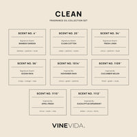 Clean Diffuser Fragrance Oil Set - Product information card