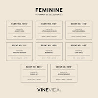 Feminine Diffuser Fragrance Oil Set - Product information card
