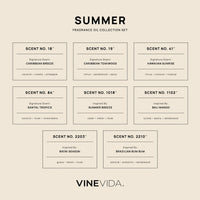 Summer Diffuser Fragrance Oil Set - Product information card