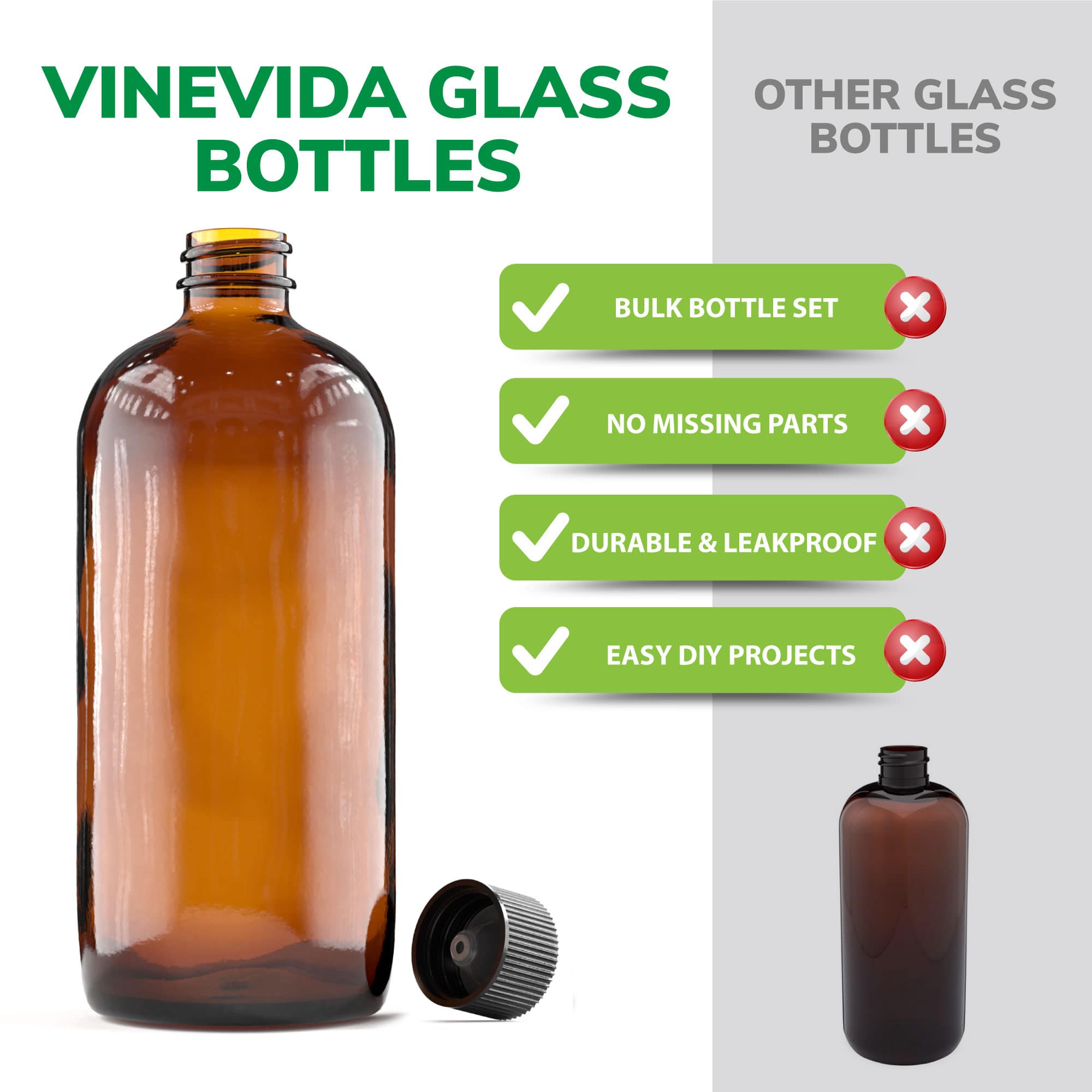 small amber glass bottles
