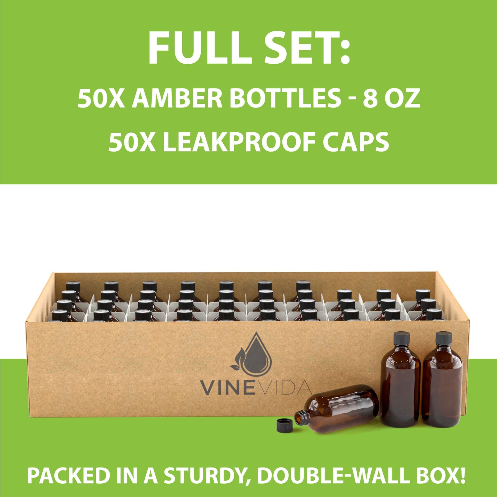 amber glass bottles